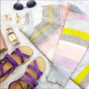 LOFT Pastel Striped Sweater